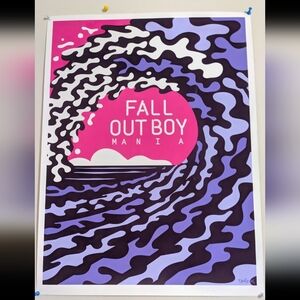 Fall Out Boy Pink and Purple Art Poster